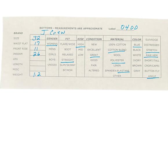 J.Crew Women's Vintage Straight Ankle Stretch Raw Hem High Rise Jeans Sz 32 - Picture 9 of 9